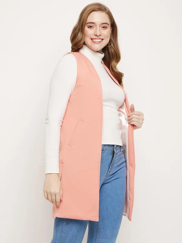 Pink_Cotton_Blend_Fleece_Shrug_For_Women