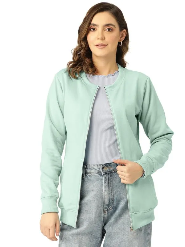 Collarless_Solid_Fleece_Casual_Bomber_Jacket