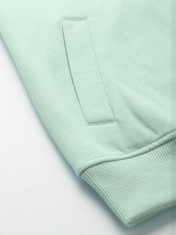 Collarless_Solid_Fleece_Casual_Bomber_Jacket