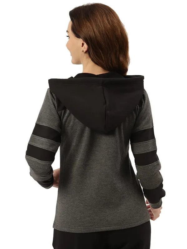 BRINNS_Women_Striped_Fleece_Hooded_Sweatshirt