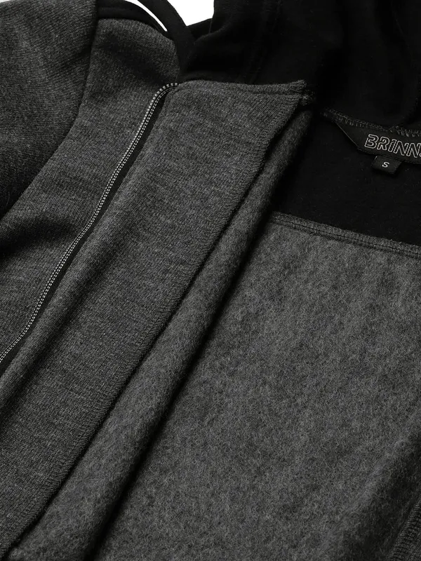 BRINNS_Women_Striped_Fleece_Hooded_Sweatshirt