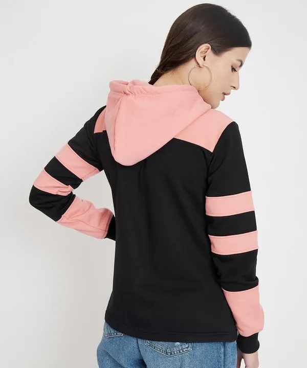 Teal_Blue_&_Burgundy_Striped_Fleece_Hooded_Sweat-shirt