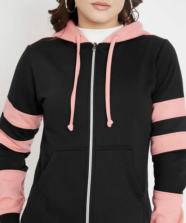 Teal_Blue_&_Burgundy_Striped_Fleece_Hooded_Sweat-shirt
