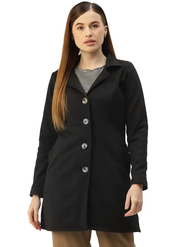 Black_Cotton_Blend_Fleece_With_Lining_Coats_For_Women