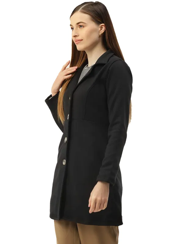 Black_Cotton_Blend_Fleece_With_Lining_Coats_For_Women