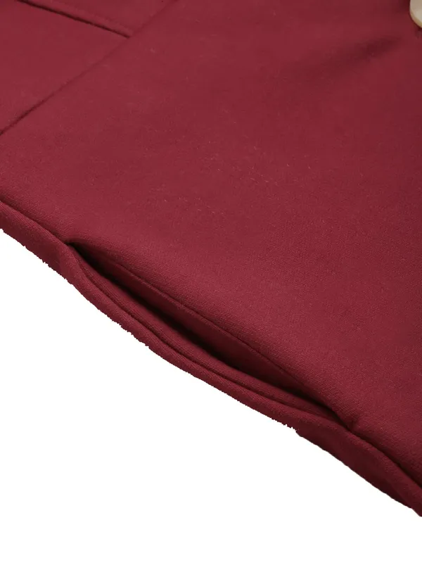 Maroon_Cotton_Blend_Fleece_With_Lining_Coats_For_Women