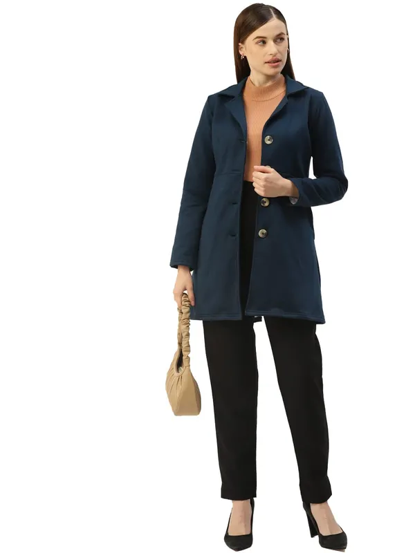 Teal_Cotton_Blend_Fleece_With_Lining_Coats_For_Women