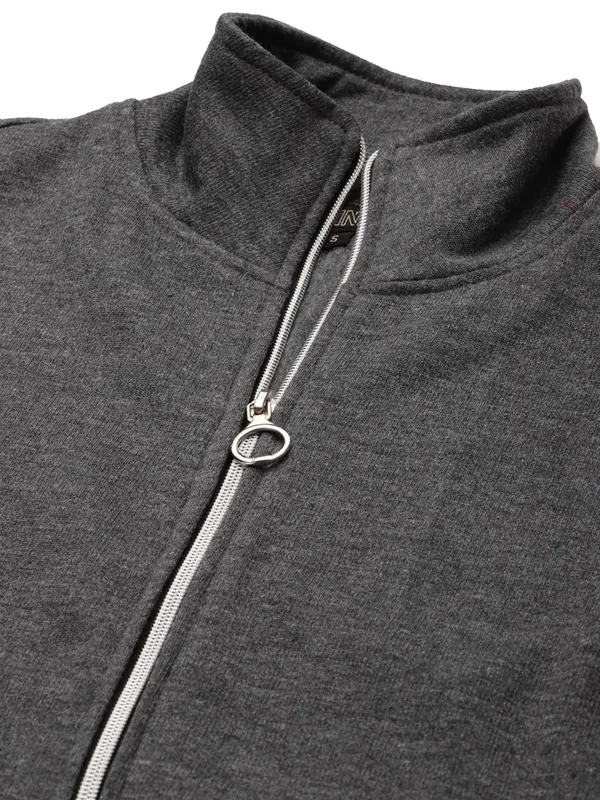 Charcoal_Cotton_Blend_Fleece_Jackets_For_Women