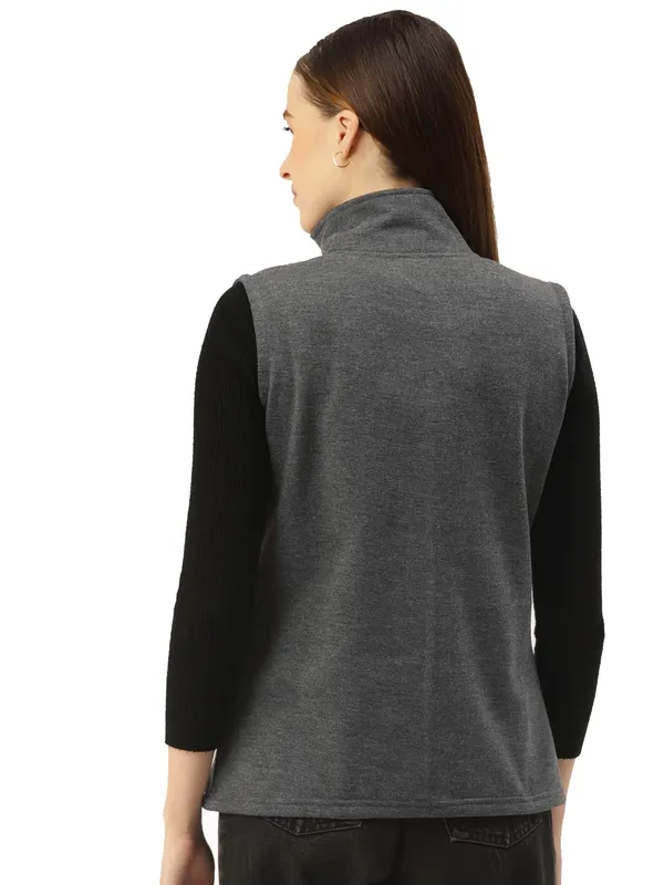 Charcoal_Cotton_Blend_Fleece_Jackets_For_Women