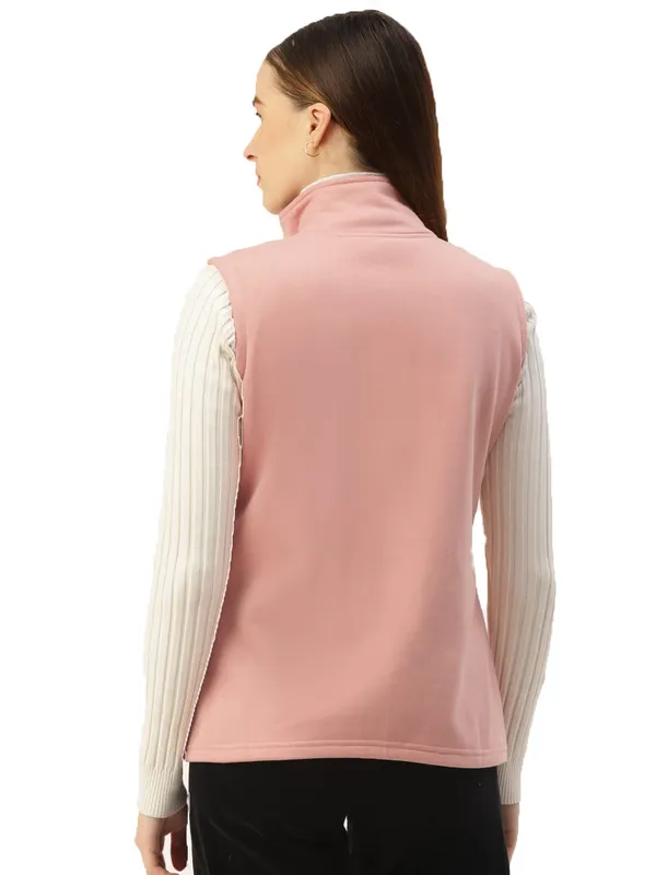 Pink_Cotton_Blend_Fleece_Jackets_For_Women