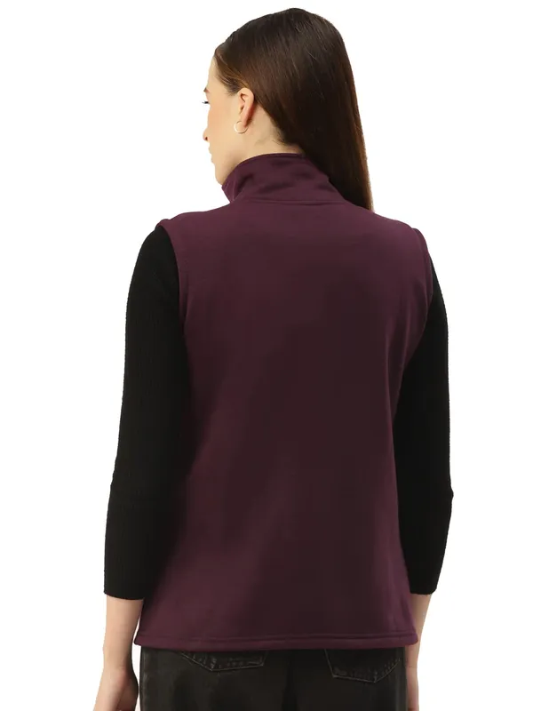 Plum_Cotton_Blend_Fleece_Jackets_For_Women