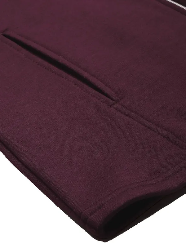 Plum_Cotton_Blend_Fleece_Jackets_For_Women