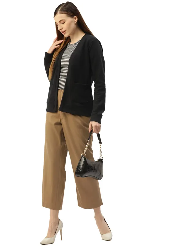 Black_Cotton_Blend_Fleece_Jackets_For_Women