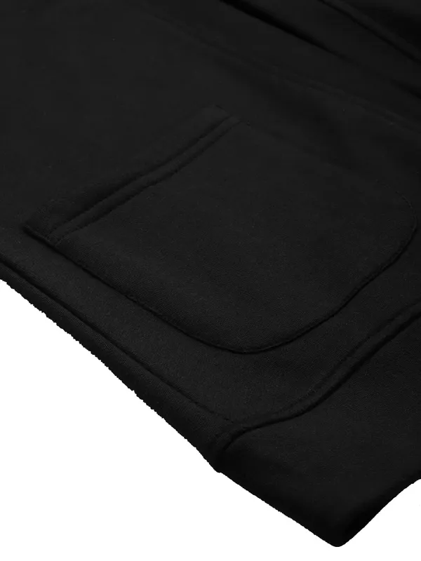 Black_Cotton_Blend_Fleece_Jackets_For_Women