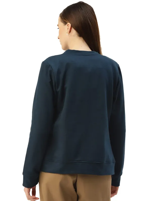 Teal_Cotton_Blend_Fleece_Jackets_For_Women