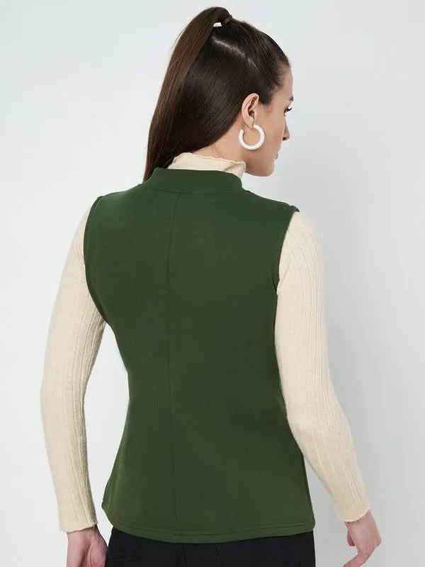 Plus_Size_Mock_Neck_Zip_Closure_Fleece_Tailored_Jacket