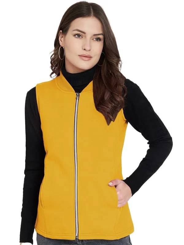 Plus_Size_Mock_Neck_Zip_Closure_Fleece_Tailored_Jacket