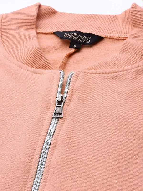 Plus_Size_Mock_Neck_Zip_Closure_Fleece_Tailored_Jacket