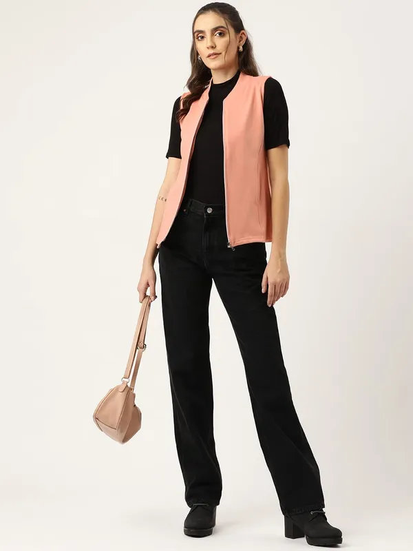Plus_Size_Mock_Neck_Zip_Closure_Fleece_Tailored_Jacket
