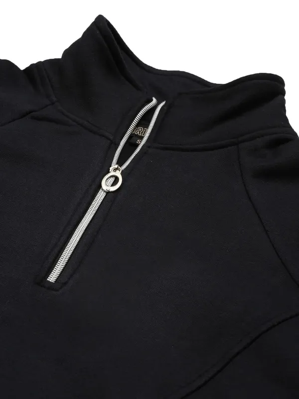 Black_Cotton_Blend_Fleece_Sweatshirts_For_Women