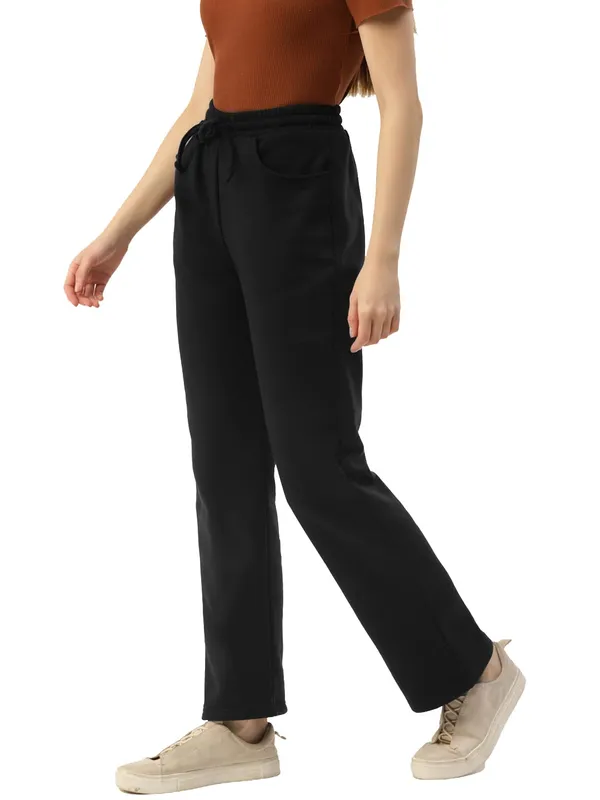Black_Cotton_Blend_Fleece_Trousers_For_Women