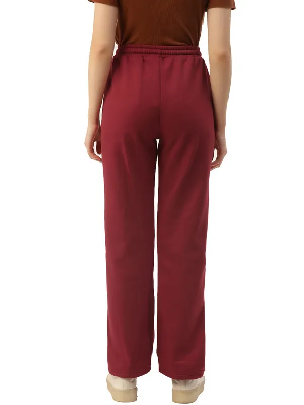 Maroon_Cotton_Blend_Fleece_Trousers_For_Women