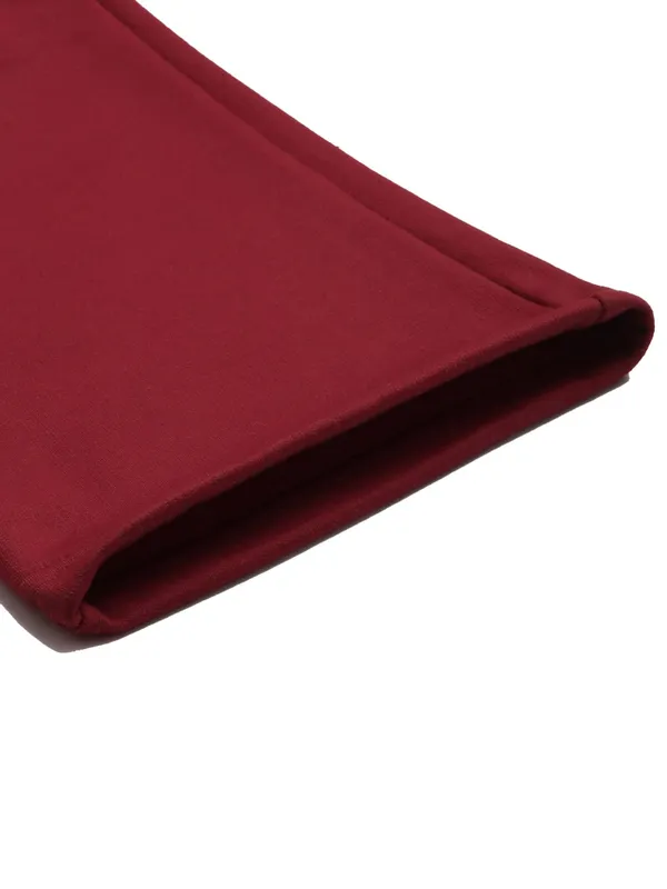 Maroon_Cotton_Blend_Fleece_Trousers_For_Women