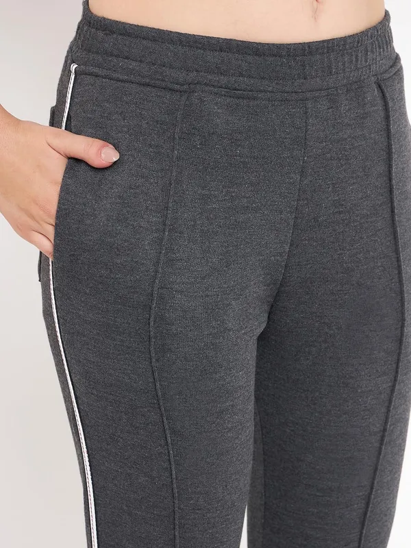 Charcoal_Cotton_Blend_Fleece_Track_Pants_For_Women