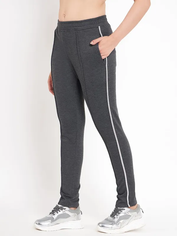 Charcoal_Cotton_Blend_Fleece_Track_Pants_For_Women