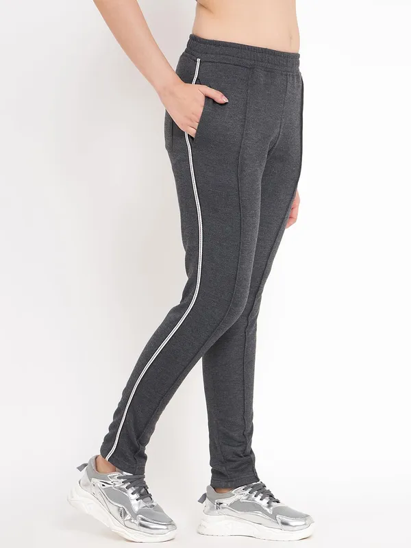 Charcoal_Cotton_Blend_Fleece_Track_Pants_For_Women