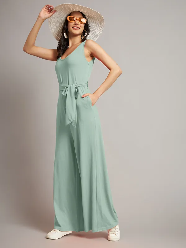 Sagegreen_Cotton_Blend_Single_Jersey_Jumpsuit