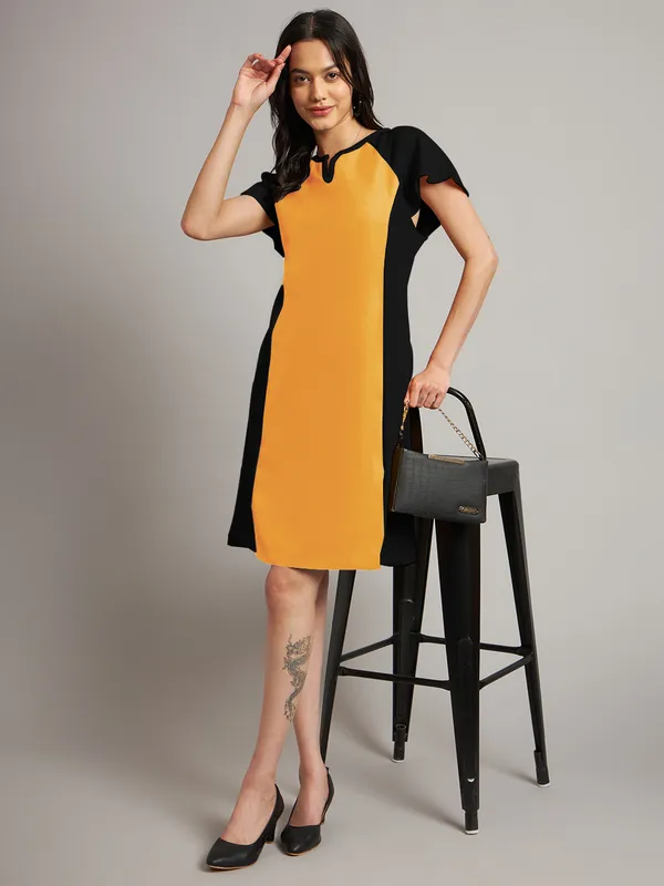 BRINNS_Women_Pure_Cotton_Colourblocked_Sheath_Dress