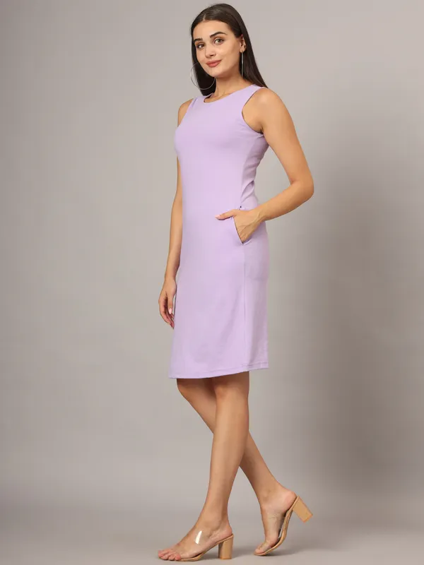BRINNS_White_Solid_Pure_Cotton_A-Line_Midi_Dress