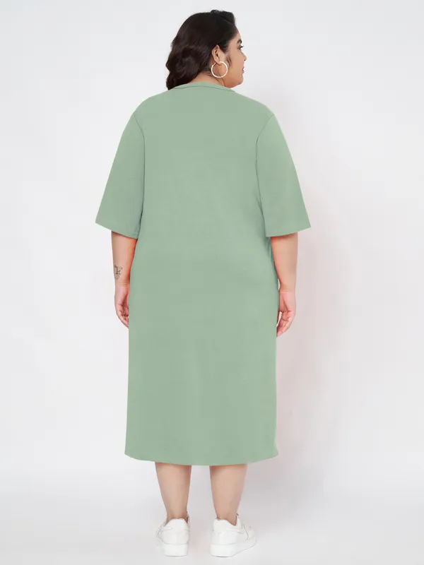 Sagegreen_Cotton_Blend_Single_Jersey_Dresses