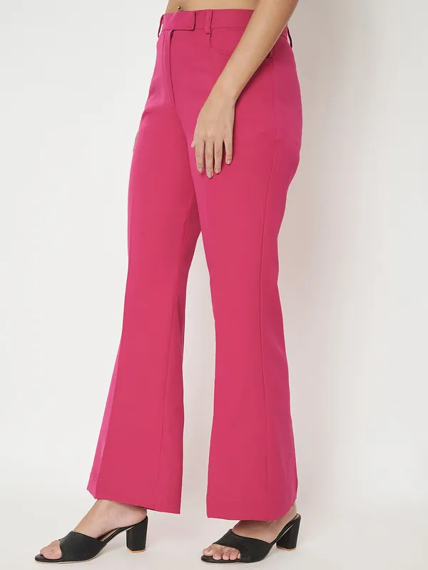 Hotpink_Polyester_Lycra_Trousers