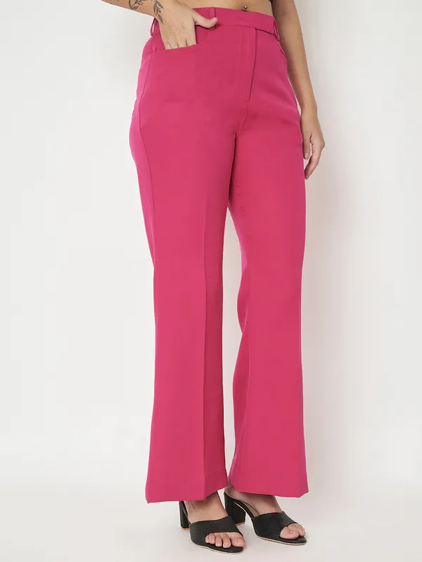 Hotpink_Polyester_Lycra_Trousers