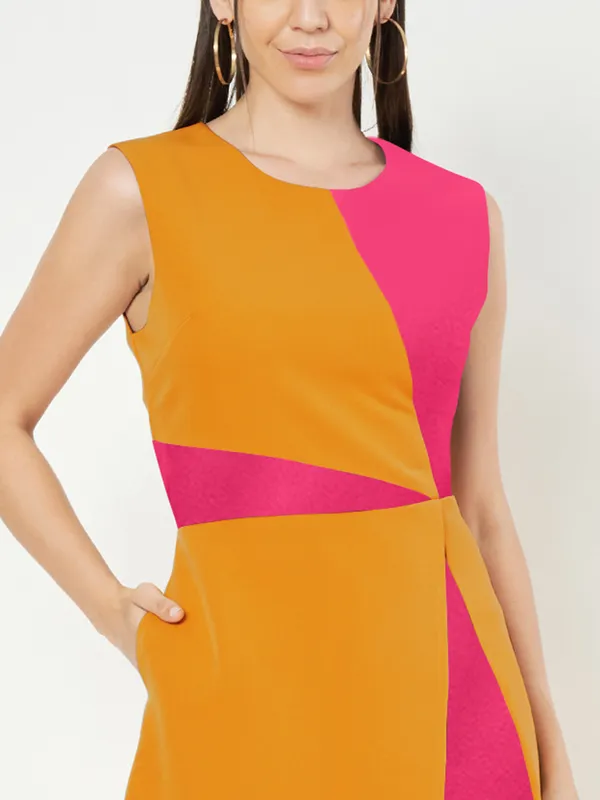 BRINNS_Women_Colourblocked_A-Line_Dress