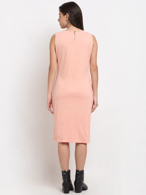 BRINNS_White_Solid_Pure_Cotton_A-Line_Midi_Dress