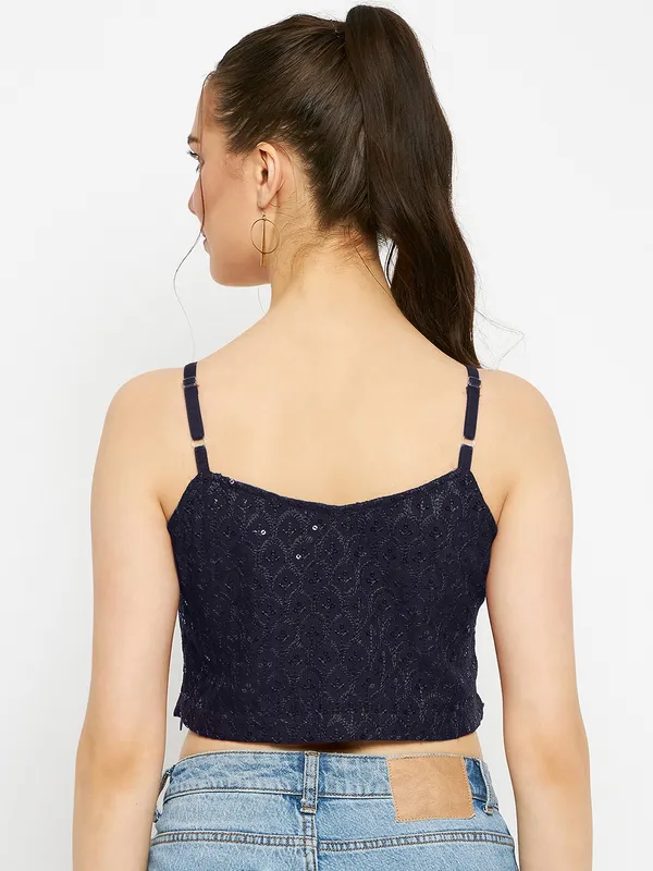 BRINNS_Sequined_Embellished_Shoulder_Straps_Fitted_Crop_Top