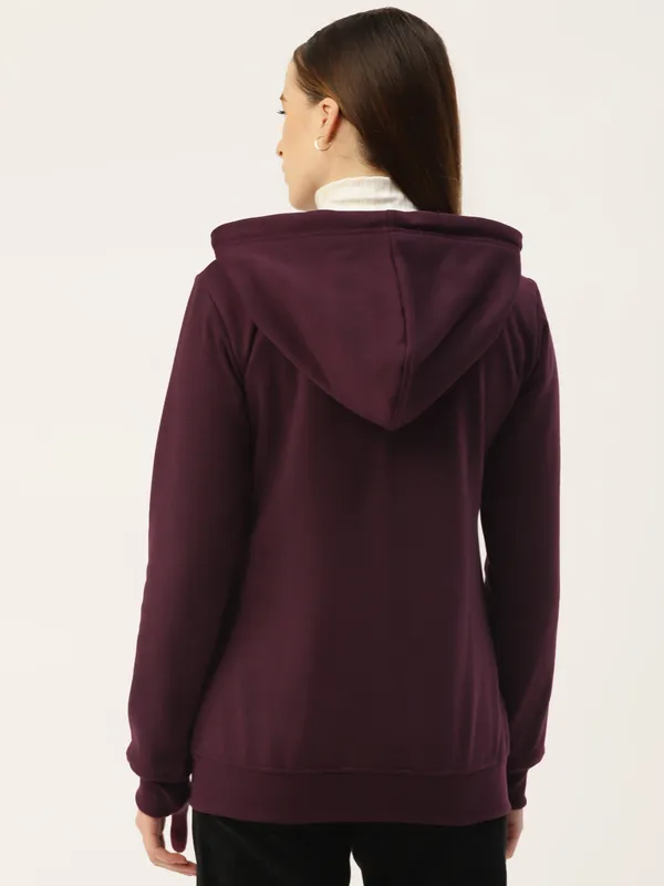 BRINNS_Women_Pink_Solid_Hooded_Sweatshirt