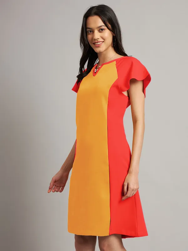 BRINNS_Women_Pure_Cotton_Colourblocked_Sheath_Dress