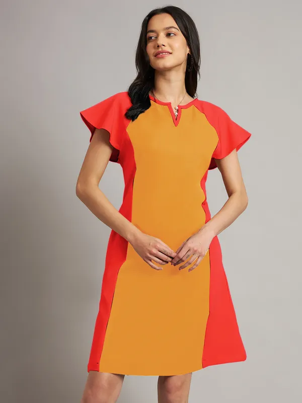 BRINNS_Women_Pure_Cotton_Colourblocked_Sheath_Dress