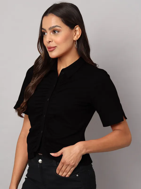 Black_Cotton_Lycra_Shirts