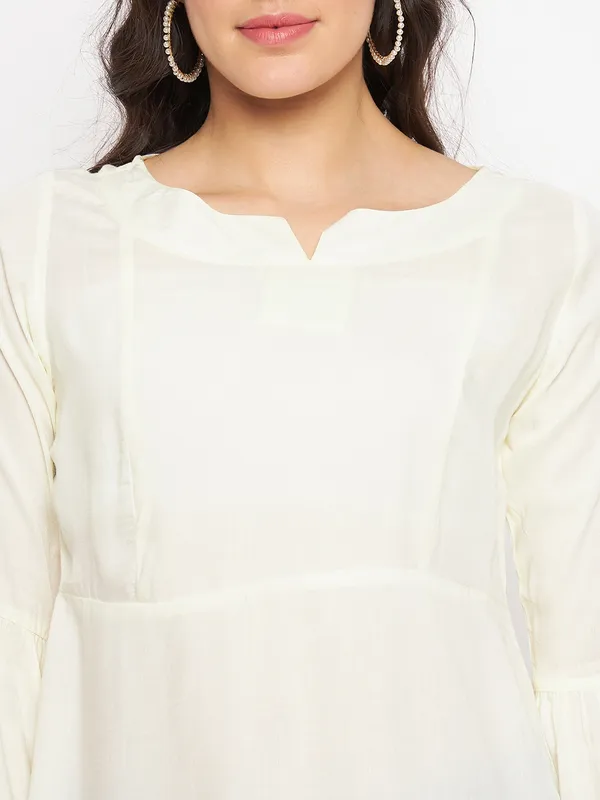 Cream_Rayon_Solid_Tops