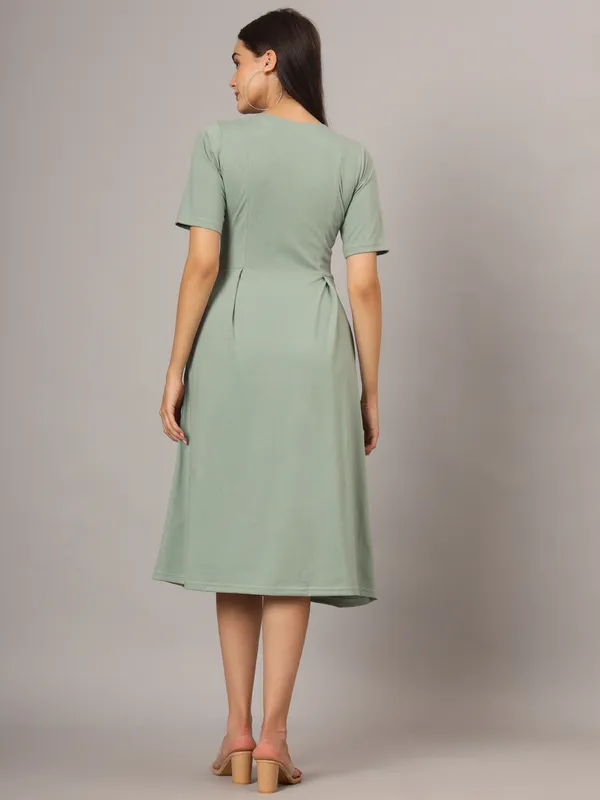 BRINNS_Women_Solid_Plus_Size_Cotton_A-Line_Midi_Dress