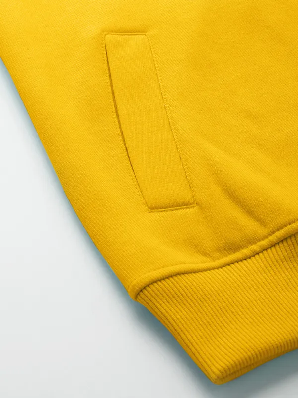 Collarless_Solid_Fleece_Casual_Bomber_Jacket