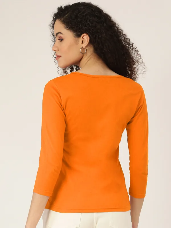BRINNS_Women_Solid_V-Neck_Cotton_T-shirt