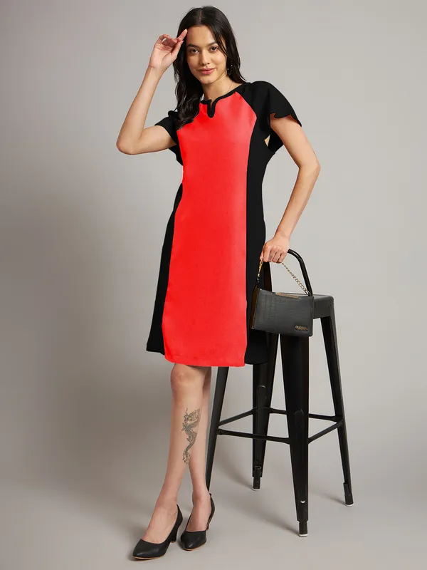 BRINNS_Women_Pure_Cotton_Colourblocked_Sheath_Dress