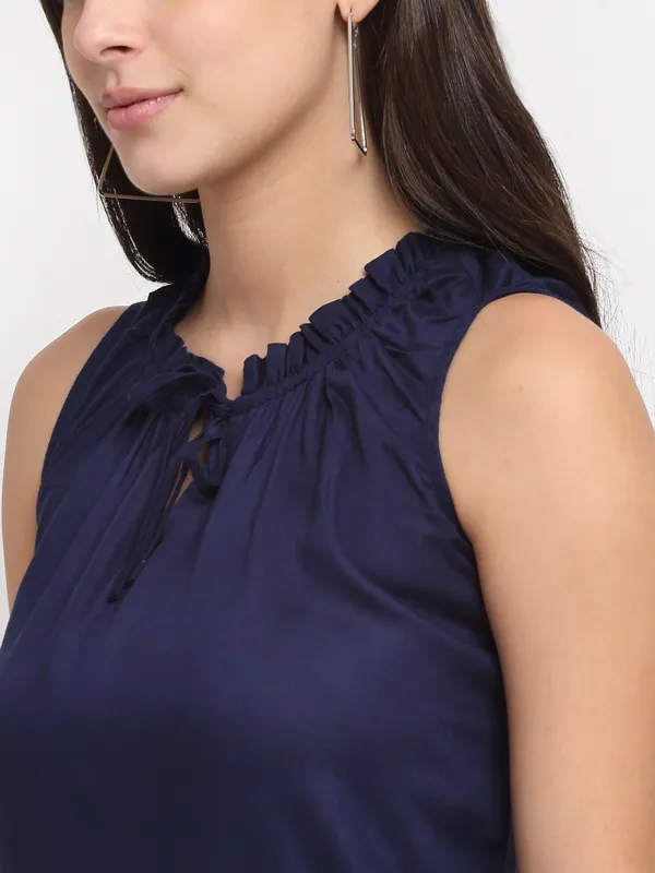 Navy_Rayon_Solid_Dresses