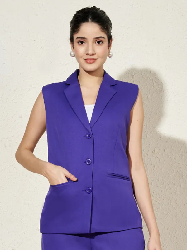 BRINNS_Notched_Lapel_Collar_Sleeveless_Single_Breasted_Formal_Blazer